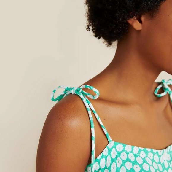 Faithfull the Brand Size 8 Anthropologie Exclusive Green‎ Cora Floral Midi Dress - Picture 4 of 9